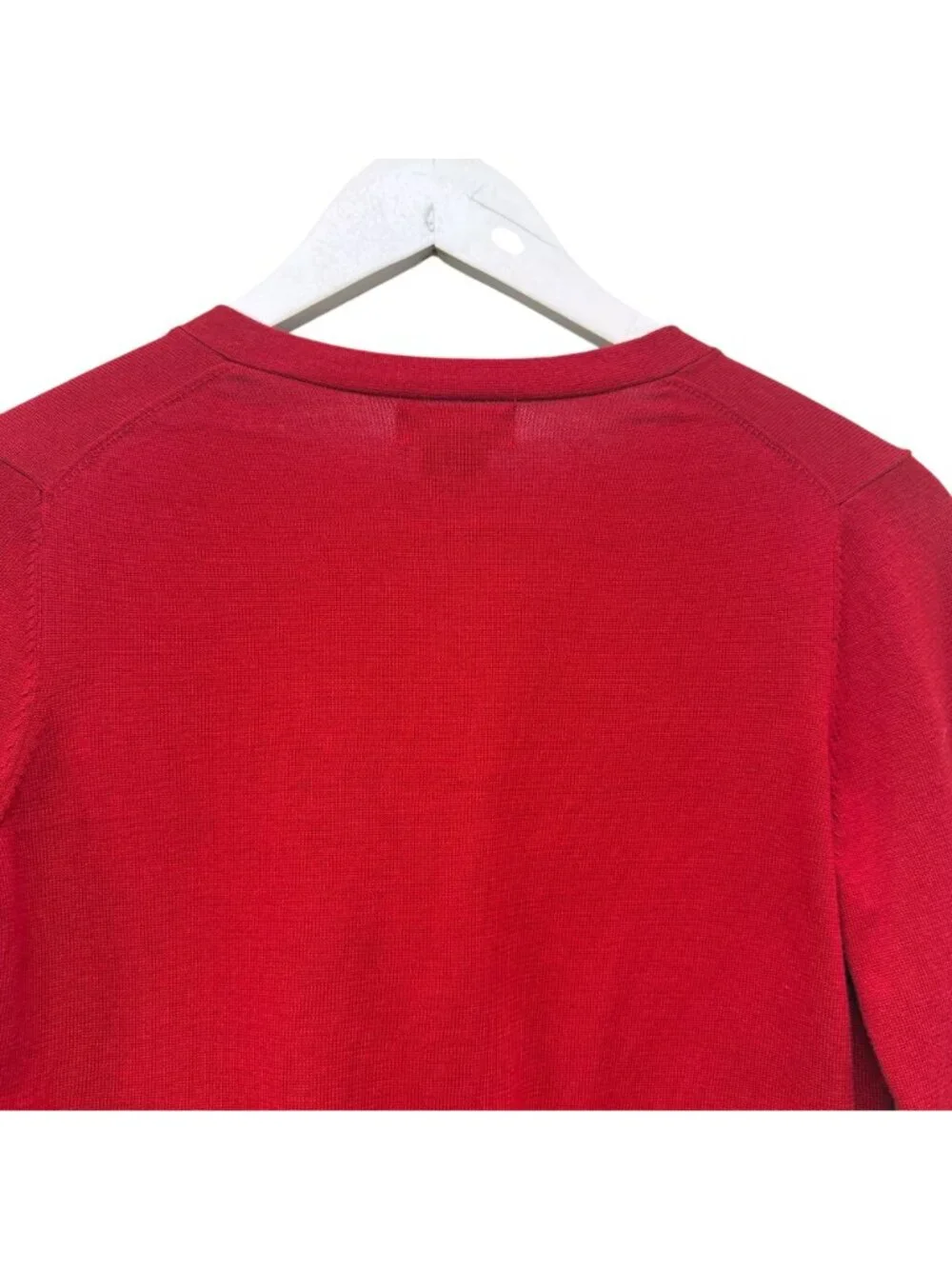 RALPH LAUREN Girls Cardigan Sweater Red Size Large 12-14 Cotton Preppy V-neck